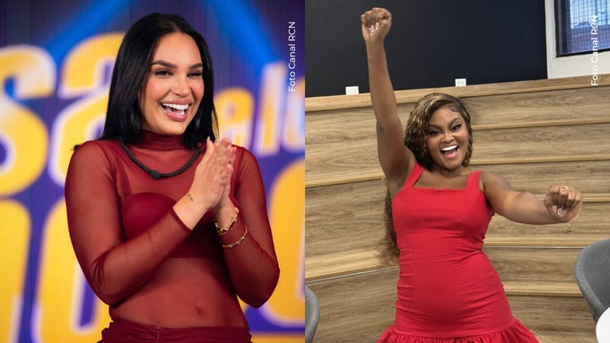 Andrea Valdiri y La Jesuu Andrea Valdiri celebró victoria de La Jesuu en prueba de liderazgo. (Fotos Canal RCN)