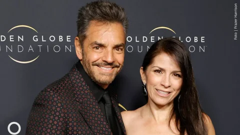 Eugenio Derbez y Alessandra Rosaldo asisten a los Globos de Oro.