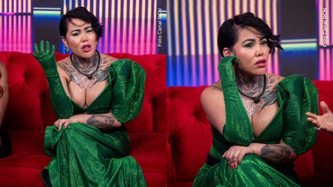 Yina Calderón molesta con bailarín