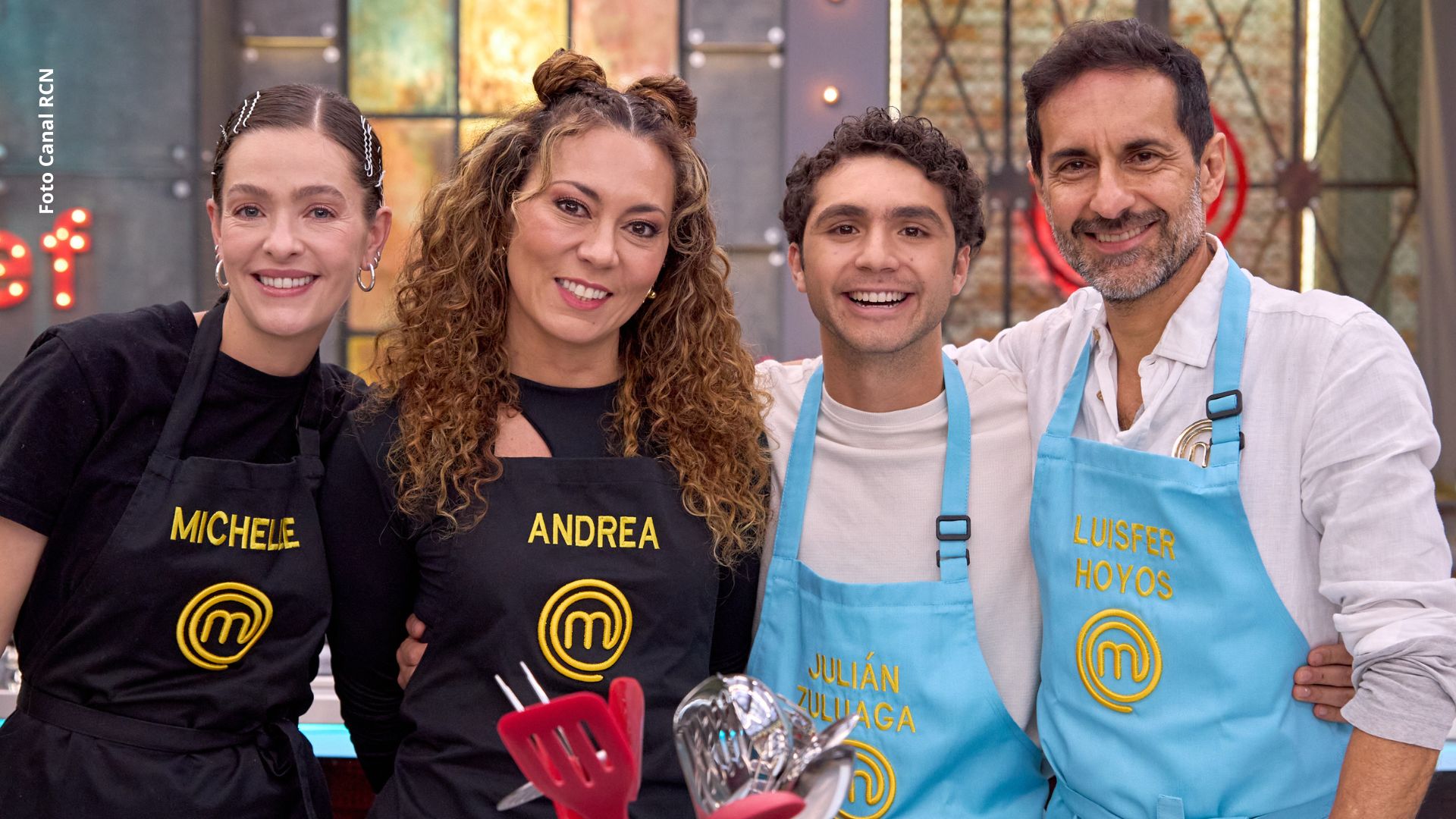 Andrea Guzmán, Michelle Rouillard y Julián Zuluaga y Luis Fernando Hoyos