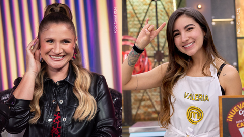Vicky Berrío posa en el after show de La casa de los famosos Colombia - Valeria Aguilar en MasterChef Celebrity 2025.