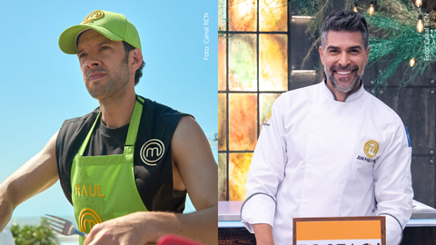 Raúl Ocampo y Juan Pablo Llano en MasterChef Celebrity.