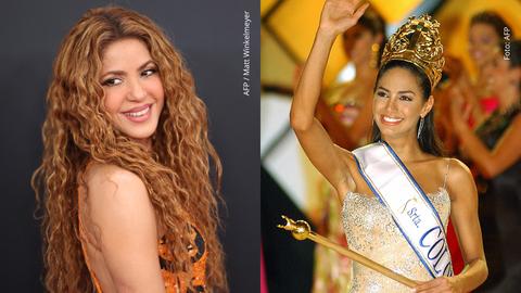 Shakira asiste a la 67.ª edición anual de los Premios GRAMMY - Valerie Domínguez saluda al público tras recibir la corona de 2006.