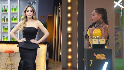 Yina Calderón le respondió a Lina Tejeiro. (Fotos Canal RCN)