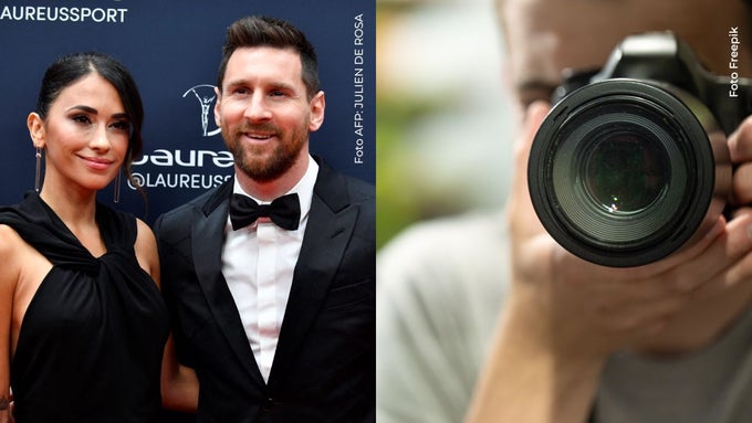 Lionel Messi y Antonela Roccuzzo Lionel Messi y Antonela Roccuzzo captados por cámara de Codplay