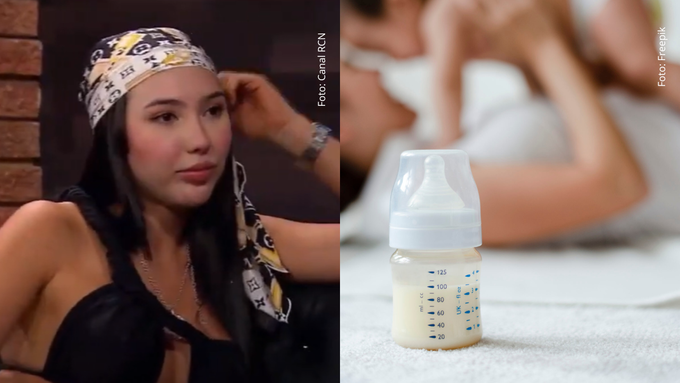 Aida Victoria Merlano reveló que inició su banco de leche Aida Merlano durante la entrevista en Yo José Gabriel - Fórmula para bebé con mamá y bebé al fondo.