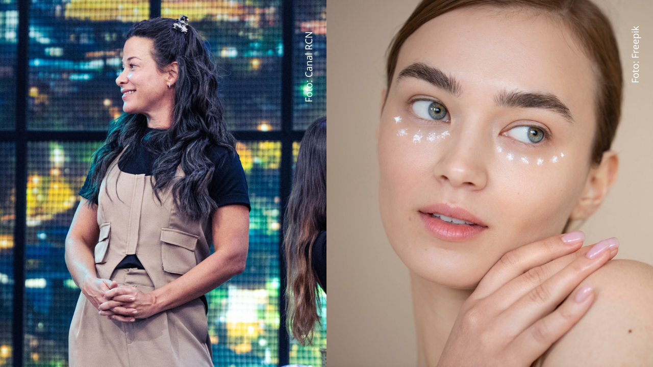Estefanía Borge se realizó procedimiento estético en sus ojos Estefanía Borge en MasterChef Celebrity - Mujer presumiendo su rostro.