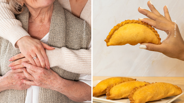 Así fue el emotivo adiós de una mujer a su madre con una empanada casera