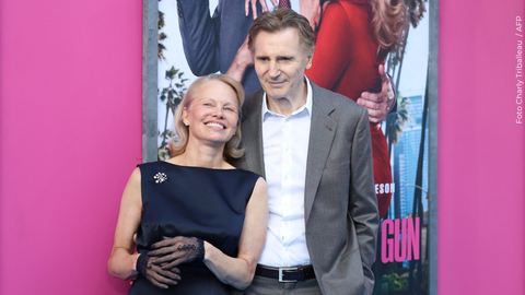Pamela Anderson y Liam Nesson, la nueva pareja de Hollywood