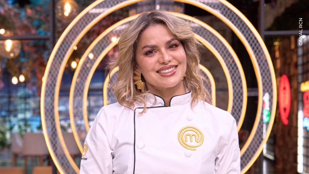 Adriana Lucia feliz en Masterchef Celebrity