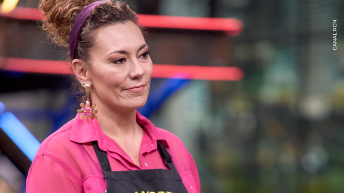 Andrea Guzmán eliminada de MasterChef Celebrity Andrea Guzmán en MasterChef Celebrity