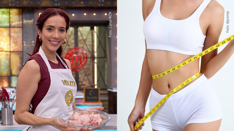 Violeta Bergonzi en MasterChef Celebrity 2025 - Mujer presumiendo su figura.
