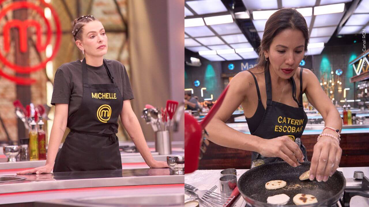 Caterin y Michelle tuvieron diferencias mientras adelantaban su cocinada. Foto: Canal RCN