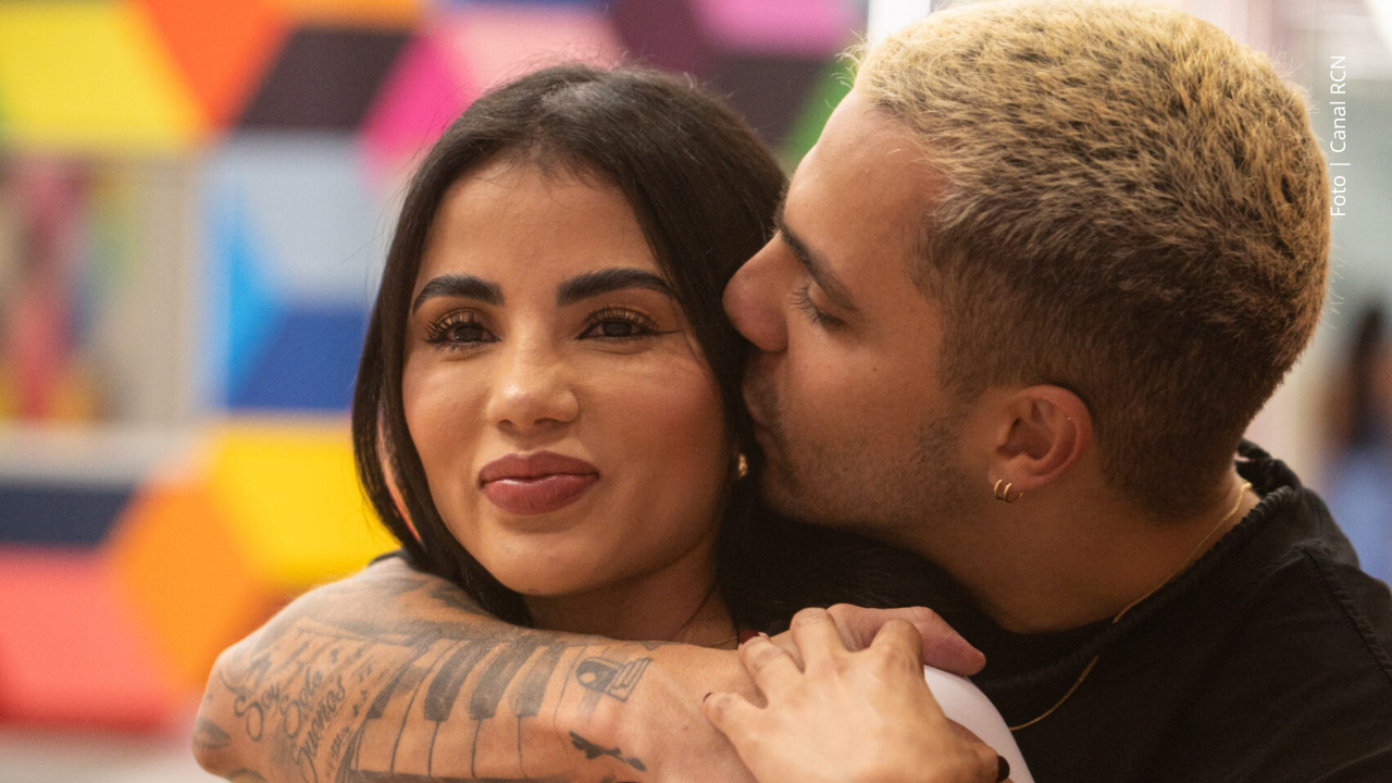 Andrés Altafulla y Karina García en La casa de los famosos Colombia 2025.