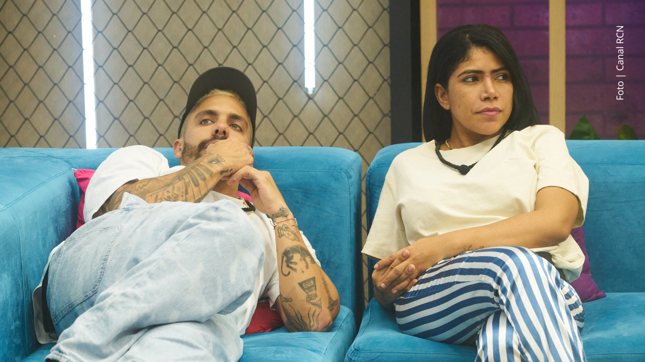 La Toxi Costeña y Andrés Altafulla en La casa de los famosos Colombia.