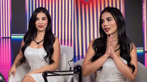 Karina García y su reacción al verse como presentadora