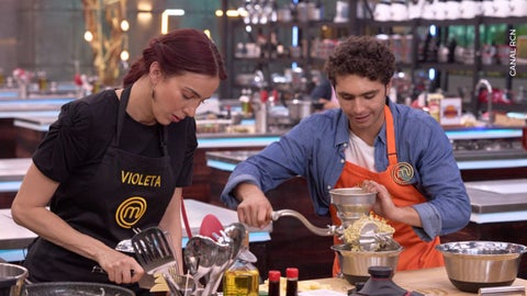 Violeta y Julián Zuluaga en MasterChef Celebrity