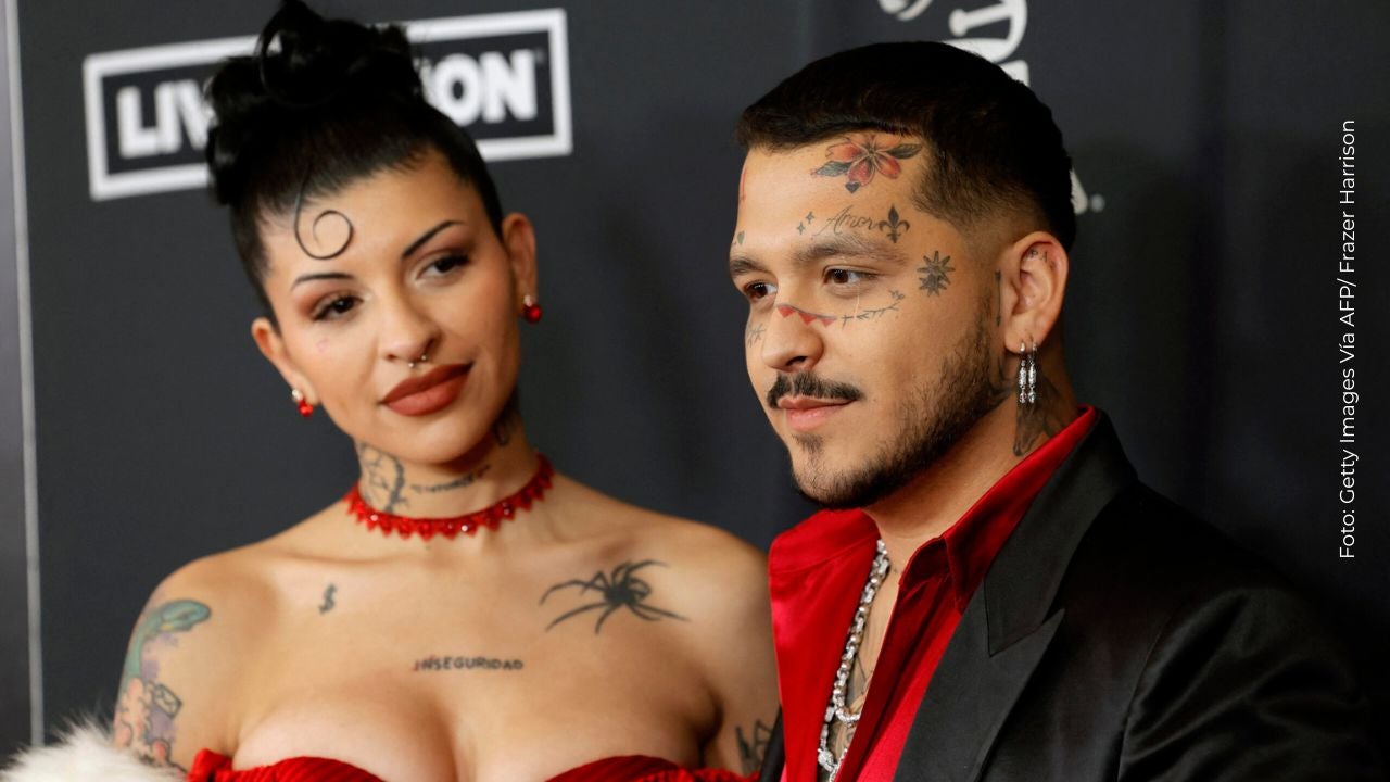 Cazzu y Christian Nodal en la gala de honor a Marco Antonio Solís