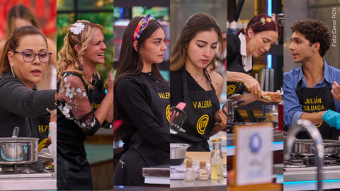 Carolina Sabino, Valentina Taguado, Julián Zuluaga, Violeta Vergonzi, Patty Grisales y Valeria Aguilar.