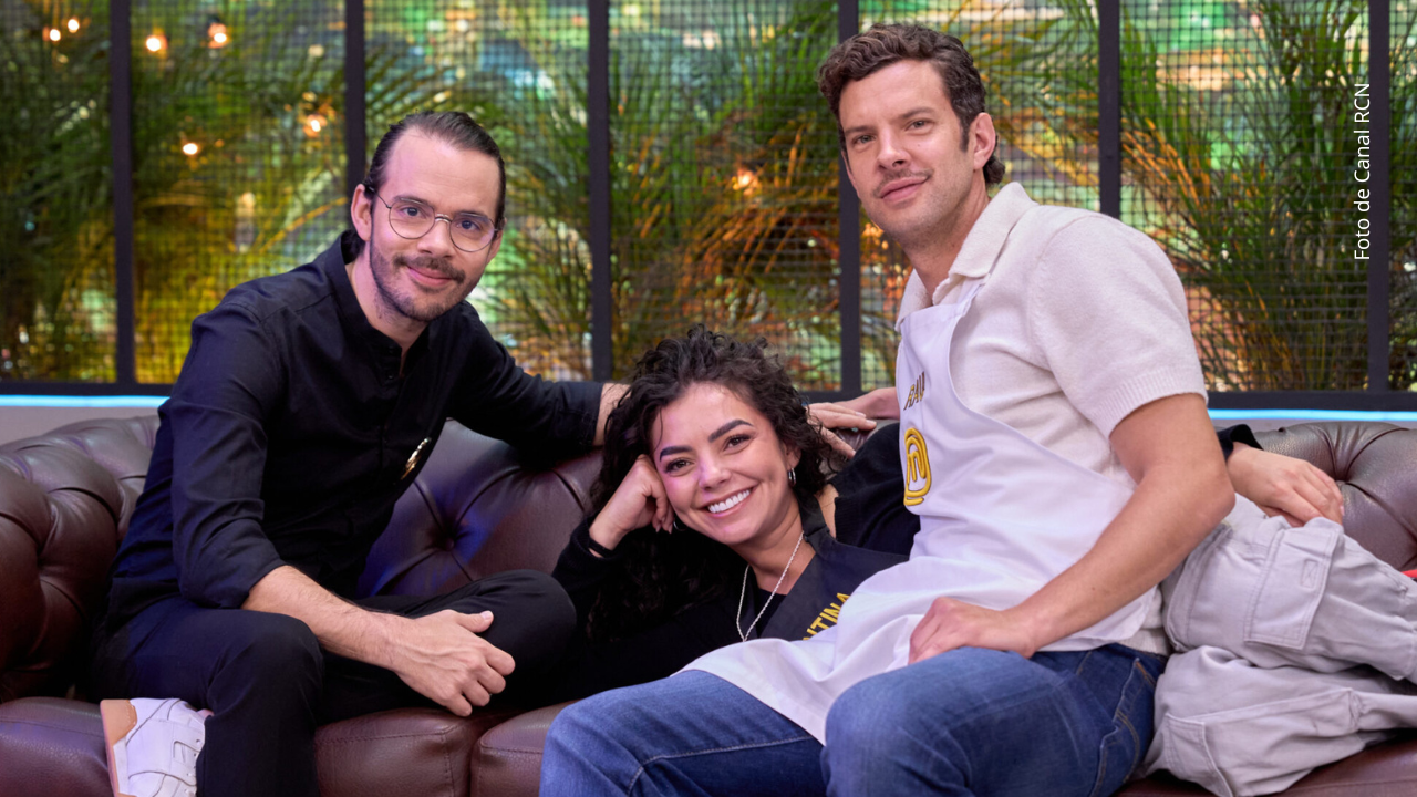 Valentina Taguado, Raúl Ocampo y David Sanín en MasterChef Celebrity 2025.