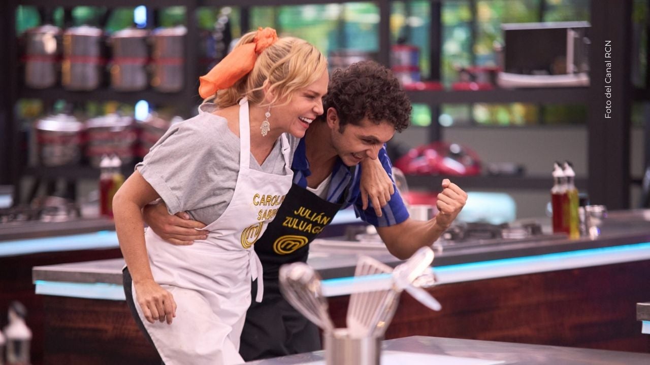 Julián Zuluagay Carolina Sabino ganaron pin de inmunidad (Foto del Canal RCN) Julián Zuluaga y Carolina Sabino ganaron pin de inmunidad (Foto del Canal RCN)