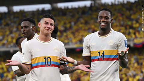 James Rodríguez y Jhon Jáder Durán
