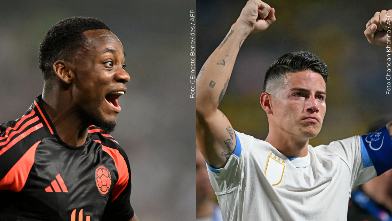 James Rodríguez y Jhon Jáder Durán