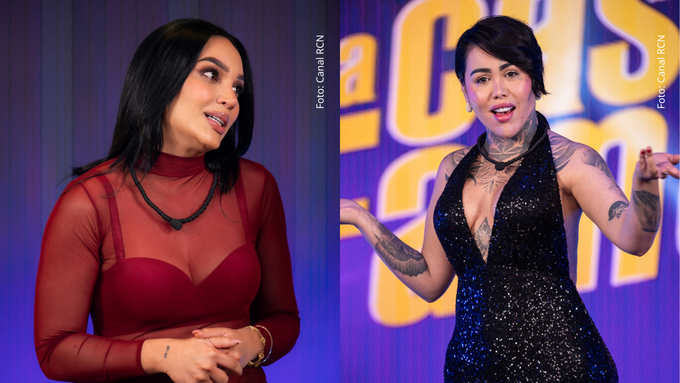 Yina Calderón y Andrea Valdiri en La casa de los famosos Colombia 2025.