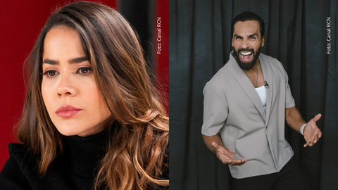 Laura de León en Rojo Carmesí y Salomón Bustamante en La casa de los famosos Colombia 2024.