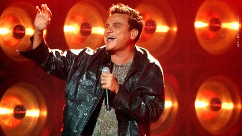 Silvestre Dangond recordó a Kaleth Morales en su primer concierto en El Campín. Foto: AFP / Romain Maurice