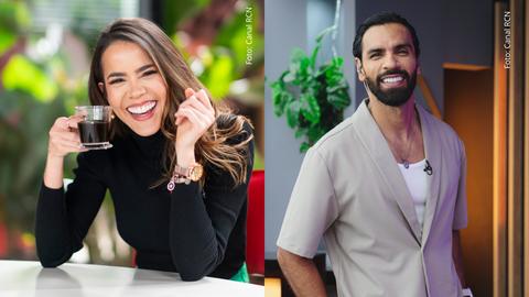Laura de León en Rojo Carmesí - Salomón Bustamante en el after de La casa de los famosos Colombia 2024.