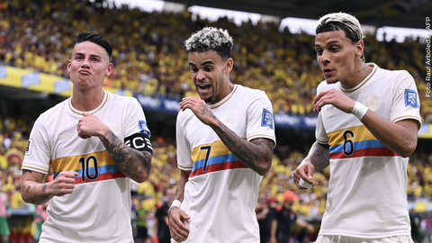 Luis Díaz y James Rodríguez