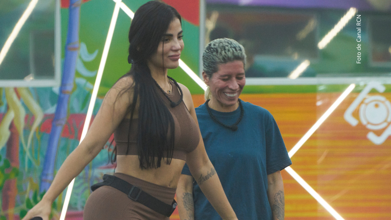 Lady Tabares y Karina García en La casa de los famosos Colombia 2025.