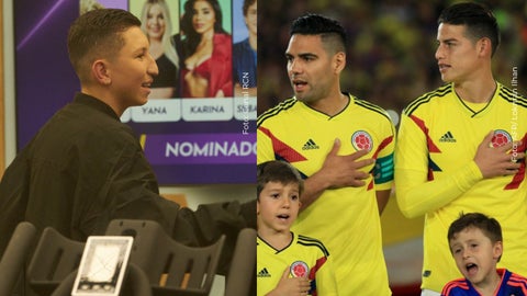 Cris Valencia, Falcao y James Rodríguez