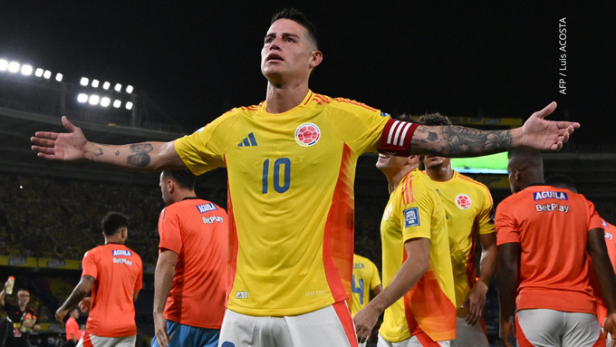 James Rodríguez protagonizó conmovedor video tras partido contra Bolivia James Rodríguez celebra el primer gol de su equipo durante el partido contra Bolivia.