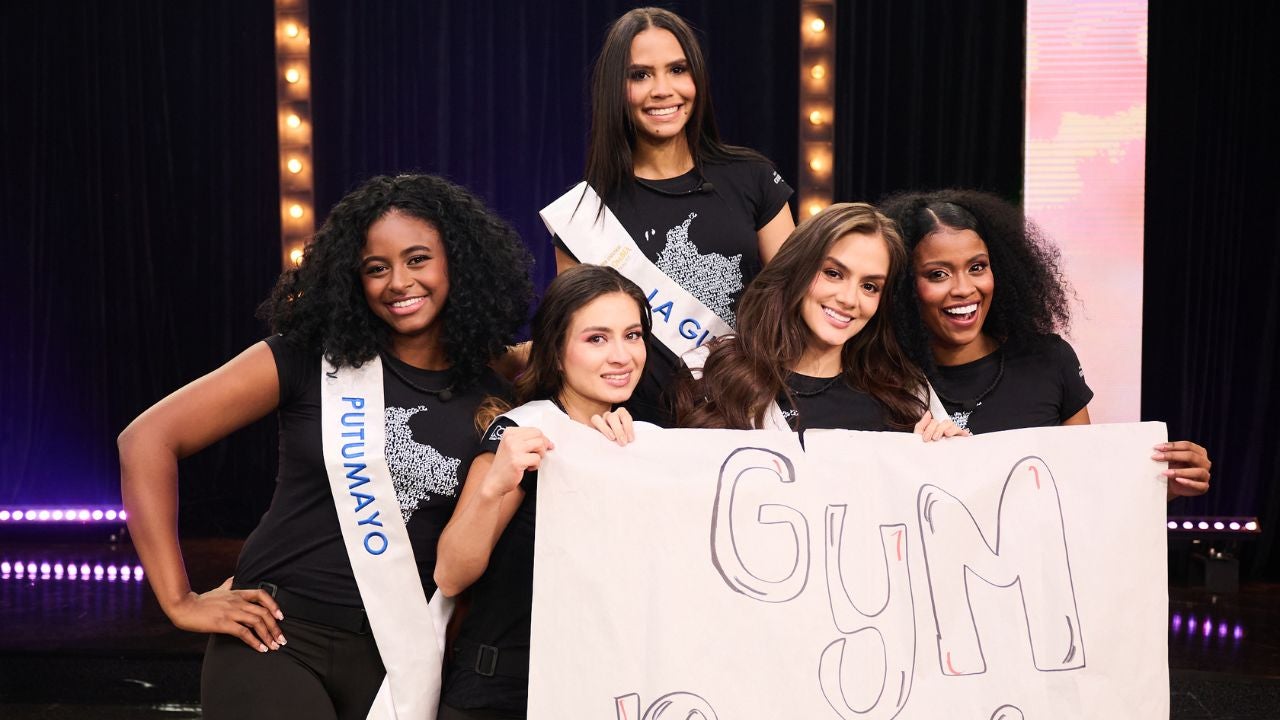 Miss Putumayo con su equipo para prueba de actuación comercial en Miss Universe Colombia el reality.