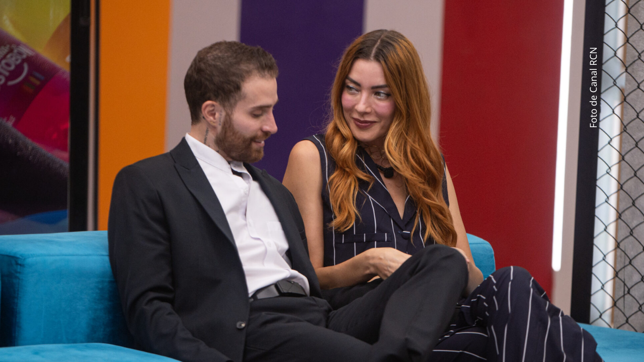 Mateo Varela y Norma Nivia en La casa de los famosos Colombia 2025.
