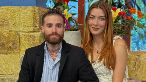 Mateo Varela y Norma Nivia en el programa Buen día Colombia.