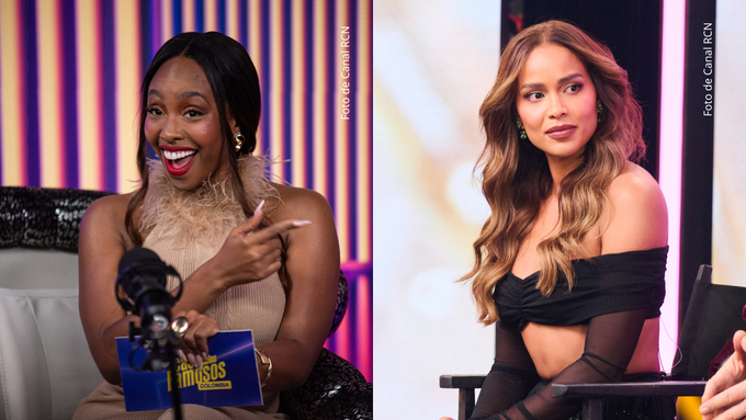 Karen Sevillano divirtió al imitar a Andrea Tovar Karen Sevillano en el after de La casa de los famosos Colombia 2025 - Andrea Tovar en Miss Universe Colombia.