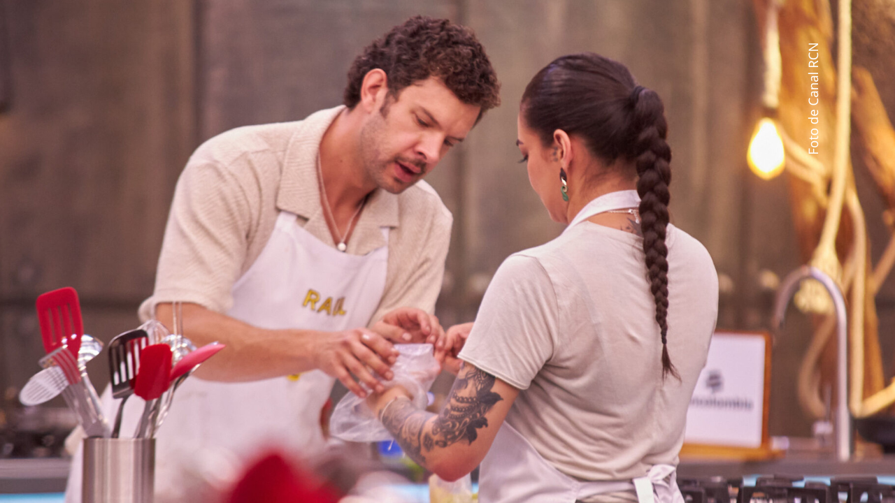 Valentina Taguado y Raúl Ocampo en MasterChef Celebrity 2025.