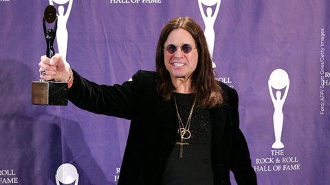 Ozzy Osbourne durante la 21.ª Ceremonia Anual de Inducción al Salón de la Fama del Rock and Roll