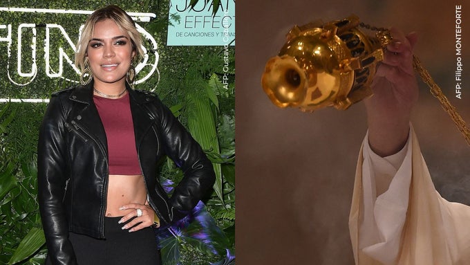 Karol G cuando visitó el Vaticano como turista