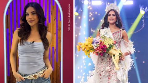 Laura Barjum en Buen día Colombia - Vanessa Pulgarín en la noche de coronación de Miss Universe Colombia.