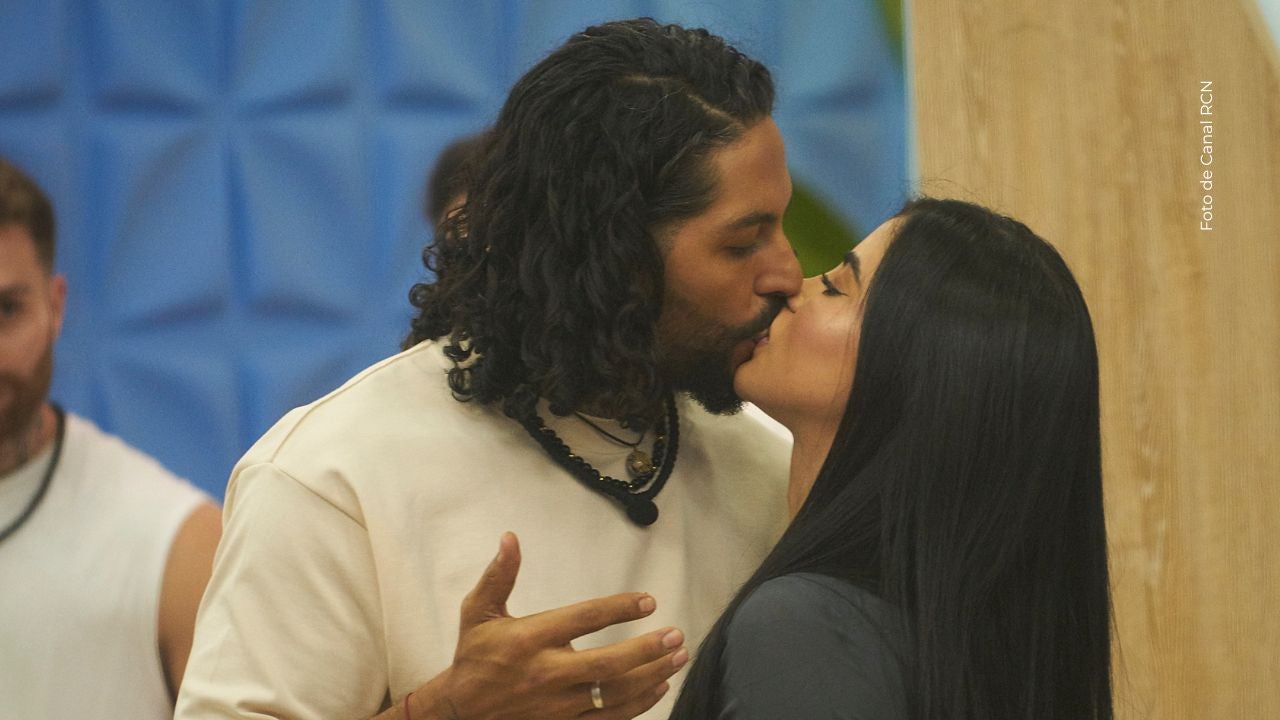 Marlon y Karina en la segunda temporada de La casa de los famosos Colombia.