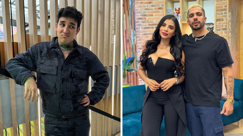 Valentino Lázaro como aspirante de La casa de los famosos Colombia 2025 - Karina García y Andrés Altafulla en Buen día Colombia.