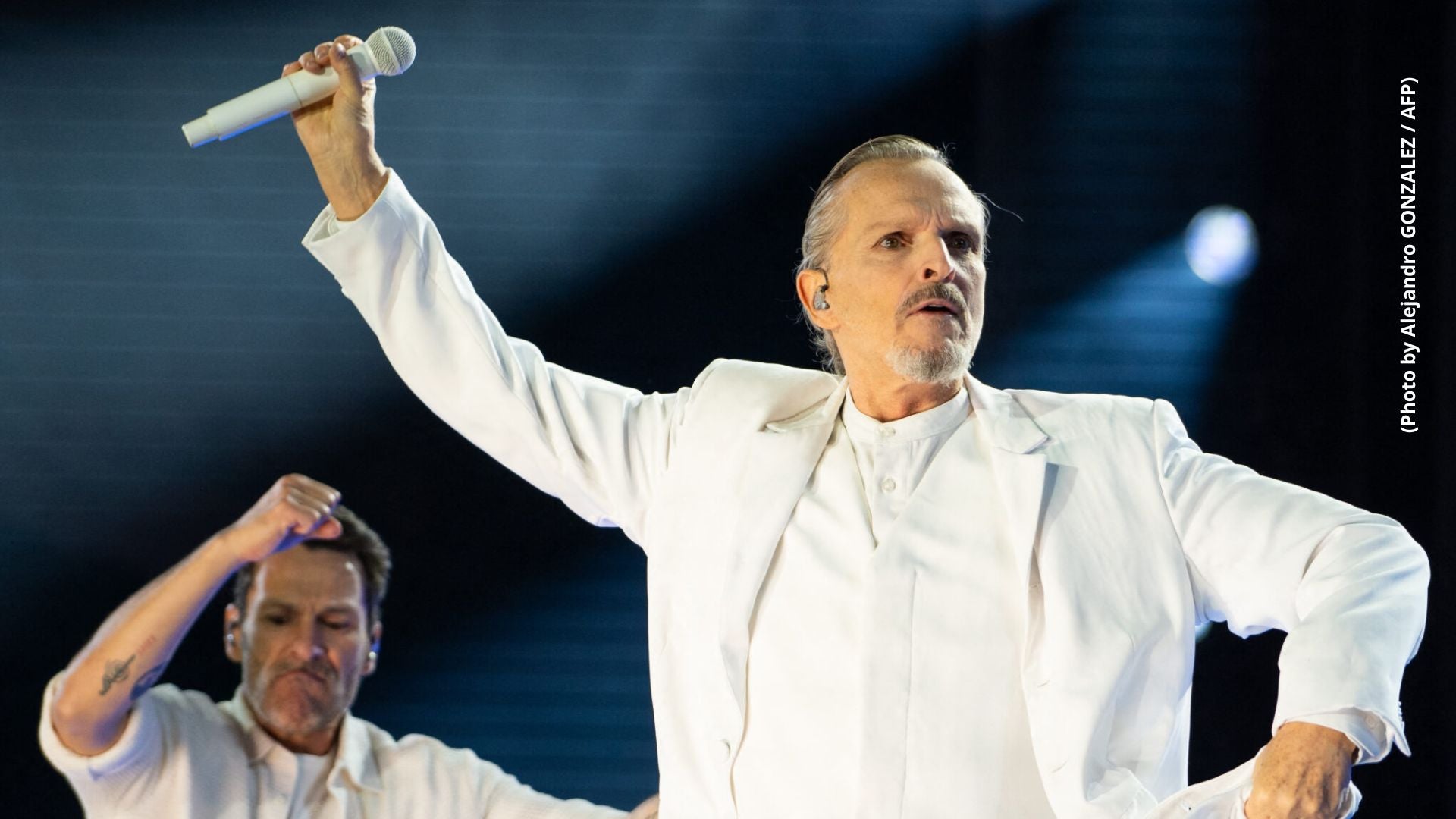 El cantante y compositor español Miguel Bosé