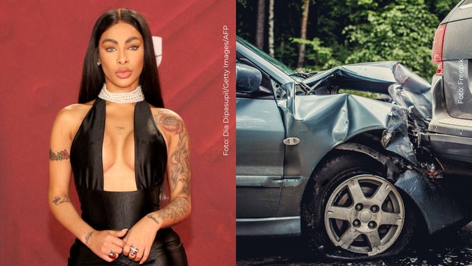 Yailin 'la más viral' sufrió un accidente en su auto