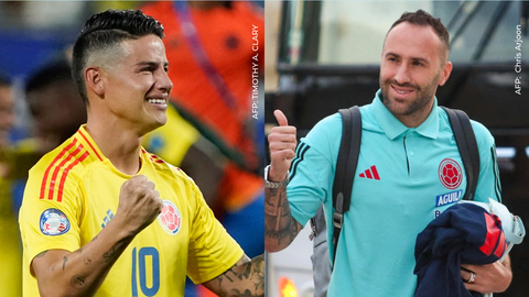 James Rodríguez y David Ospina