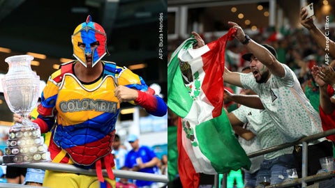 Pelea entre hinchas colombianos y mexicanos