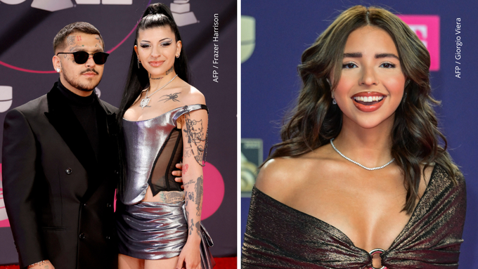 Cazzu hizo inesperada revelación sobre el romance de Ángela y Nodal Christian Nodal and Cazzu attend the 23rd Annual Latin GRAMMY Awards at Michelob ULTRA Arena